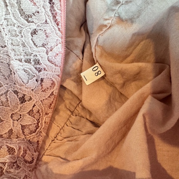 Baby Girl Pink Lace Dress with Pom Pom Trim Pink Easter dress- Size 6 months - Picture 8 of 8